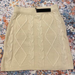 Alice + Olivia Classic Cable Knit Mini Skirt